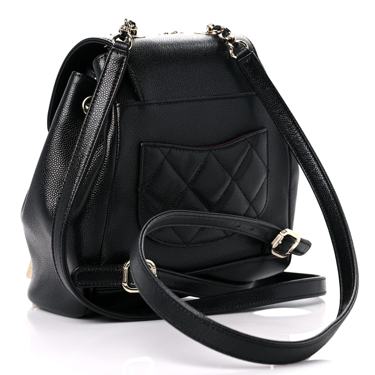 Caviar Quilted Mini Business Affinity Backpack Black