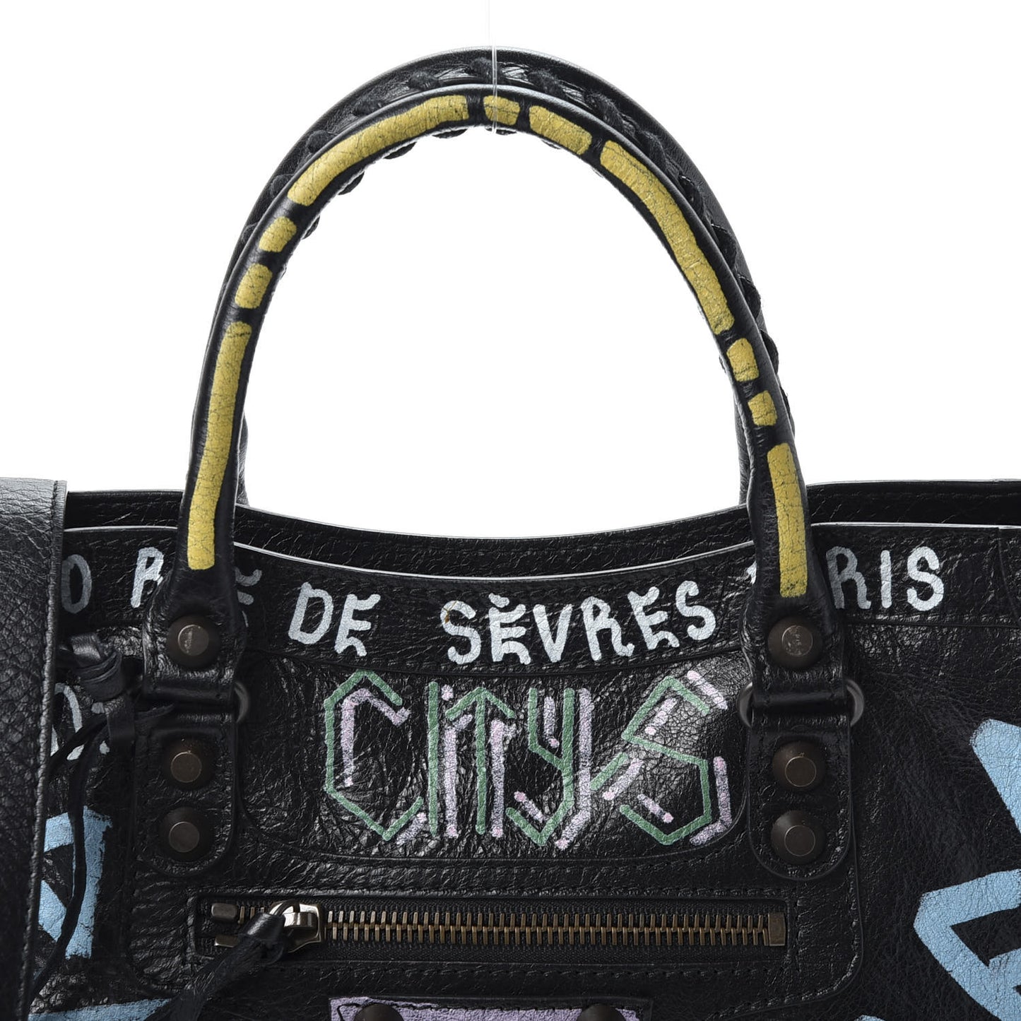 Agneau Graffiti All Over Classic Hardware S City Black Multicolor