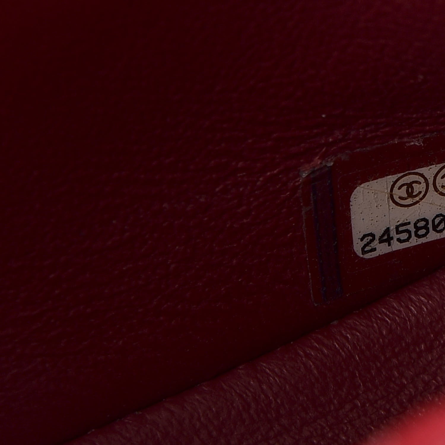 Chanel Caviar Quilted Mini Rectangular Flap Dark Red 9 of 9