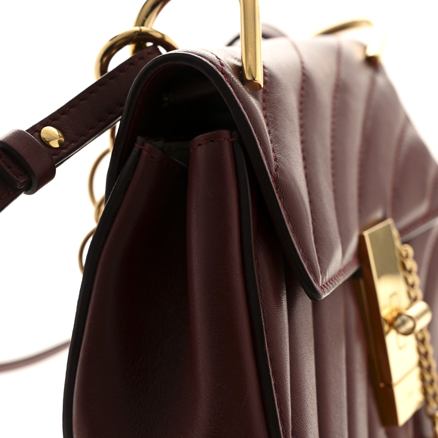 Calfskin Quilted Mini Drew Bijou Shoulder Bag Dahlia Red