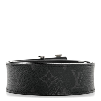 Louis Vuitton Monogram Eclipse Taigarama 40mm LV Initiales Reversible Belt 90 36 Black 2 of 6