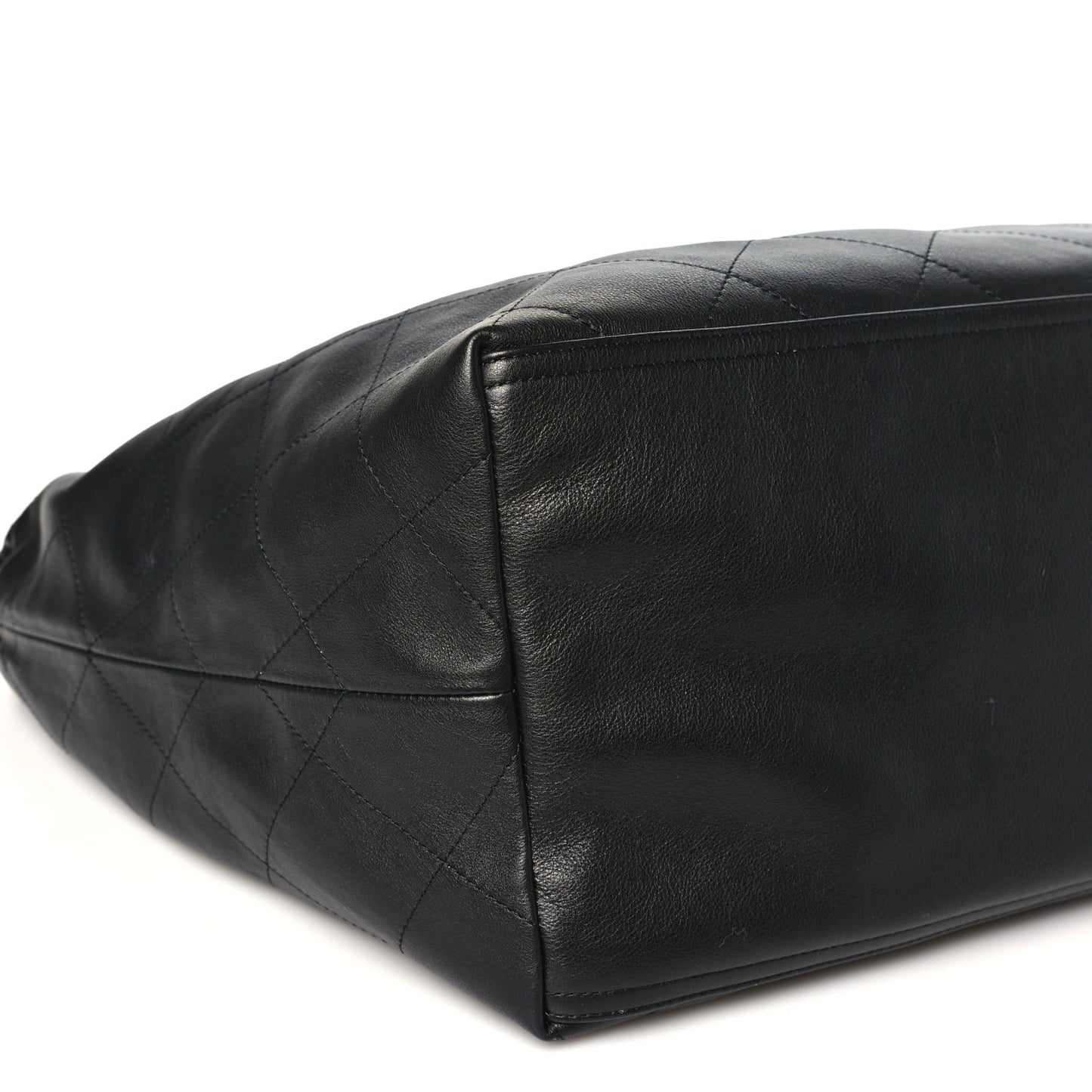 Lambskin Quilted Neo Cabas Shopping Tote Black