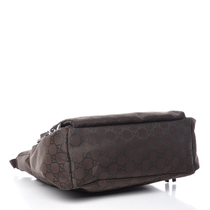 Gucci Nylon Monogram Extra Large Satchel Dark Brown 4 of 18