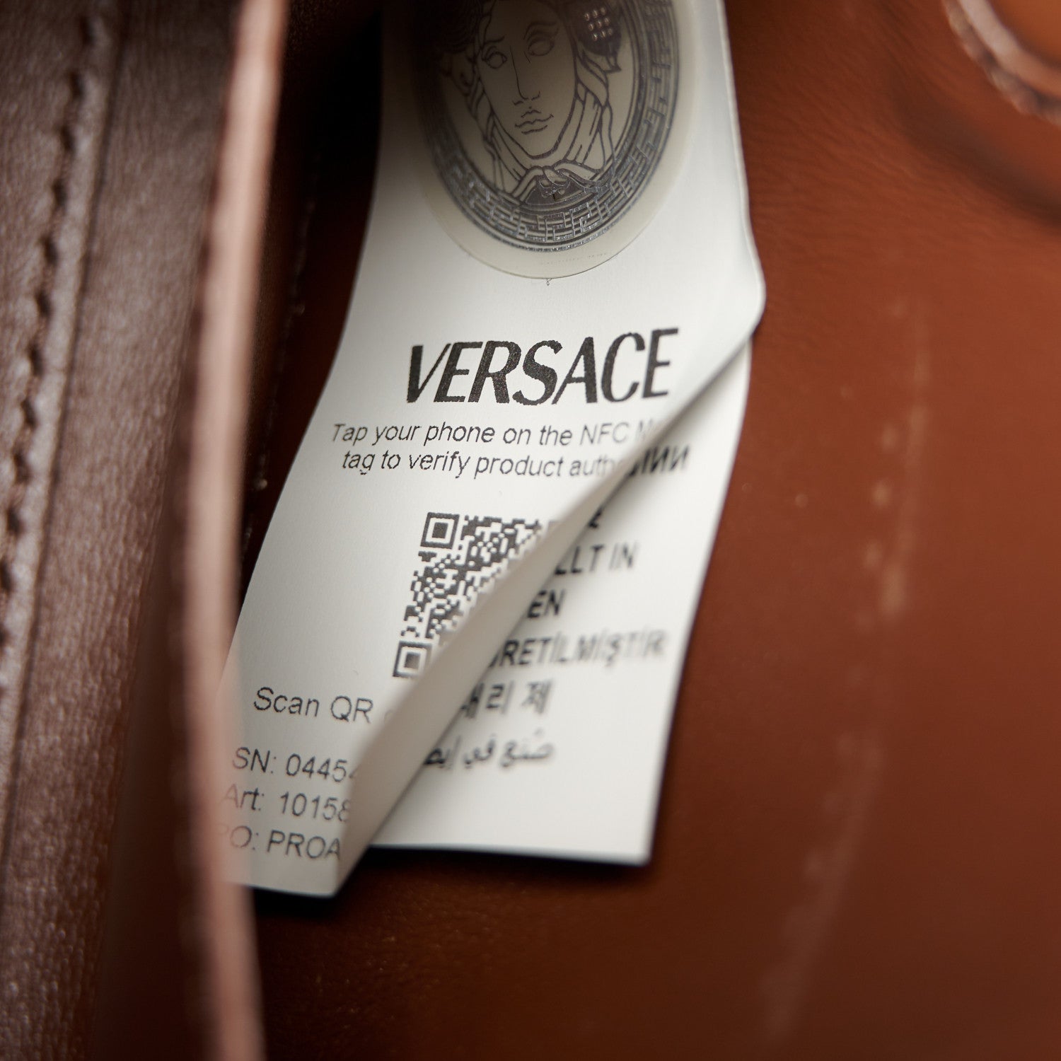 Versace Calf Hair Medusa 95 Mini Tote Brown Multicolor 7 of 10