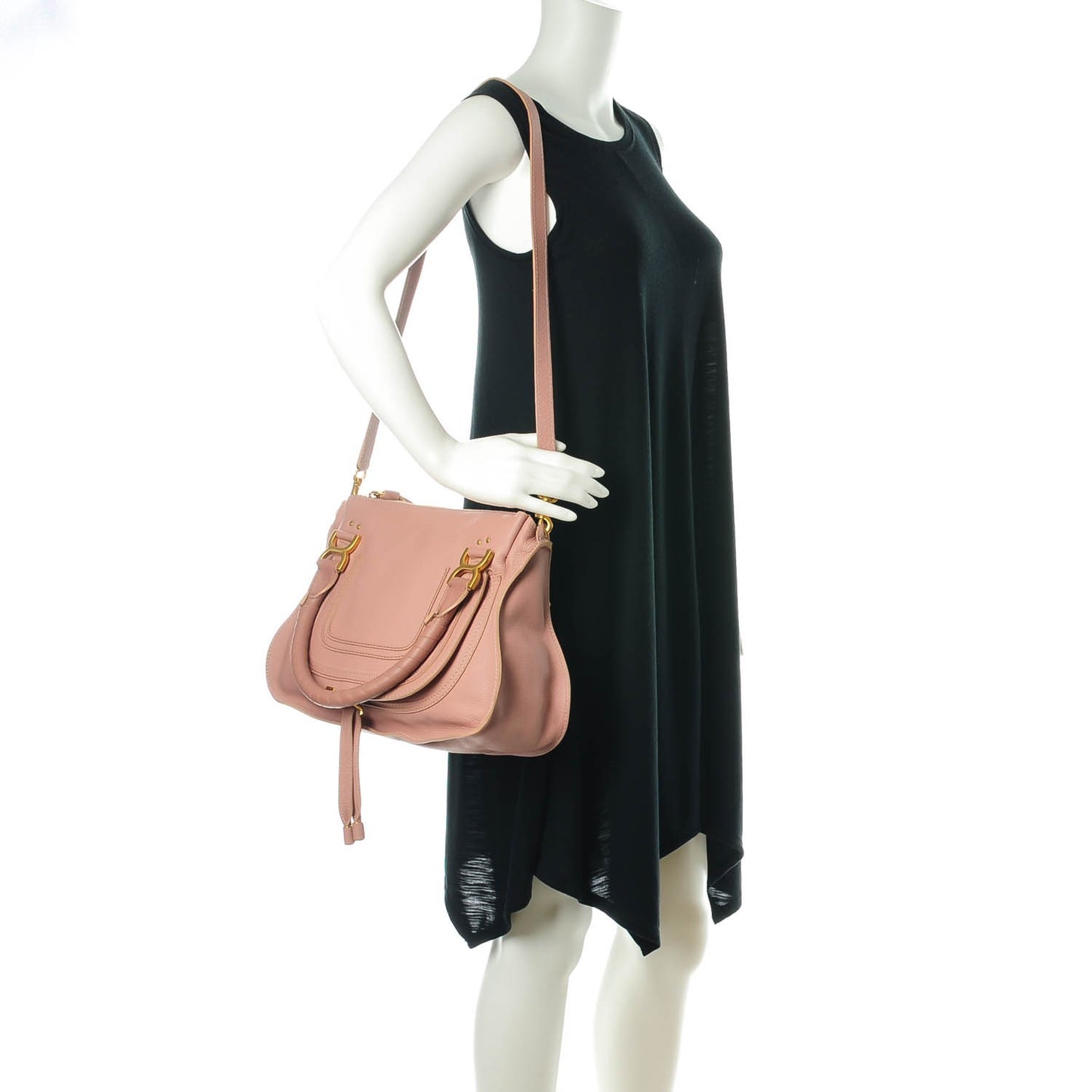 Calfskin Medium Marcie Satchel Anemone Pink