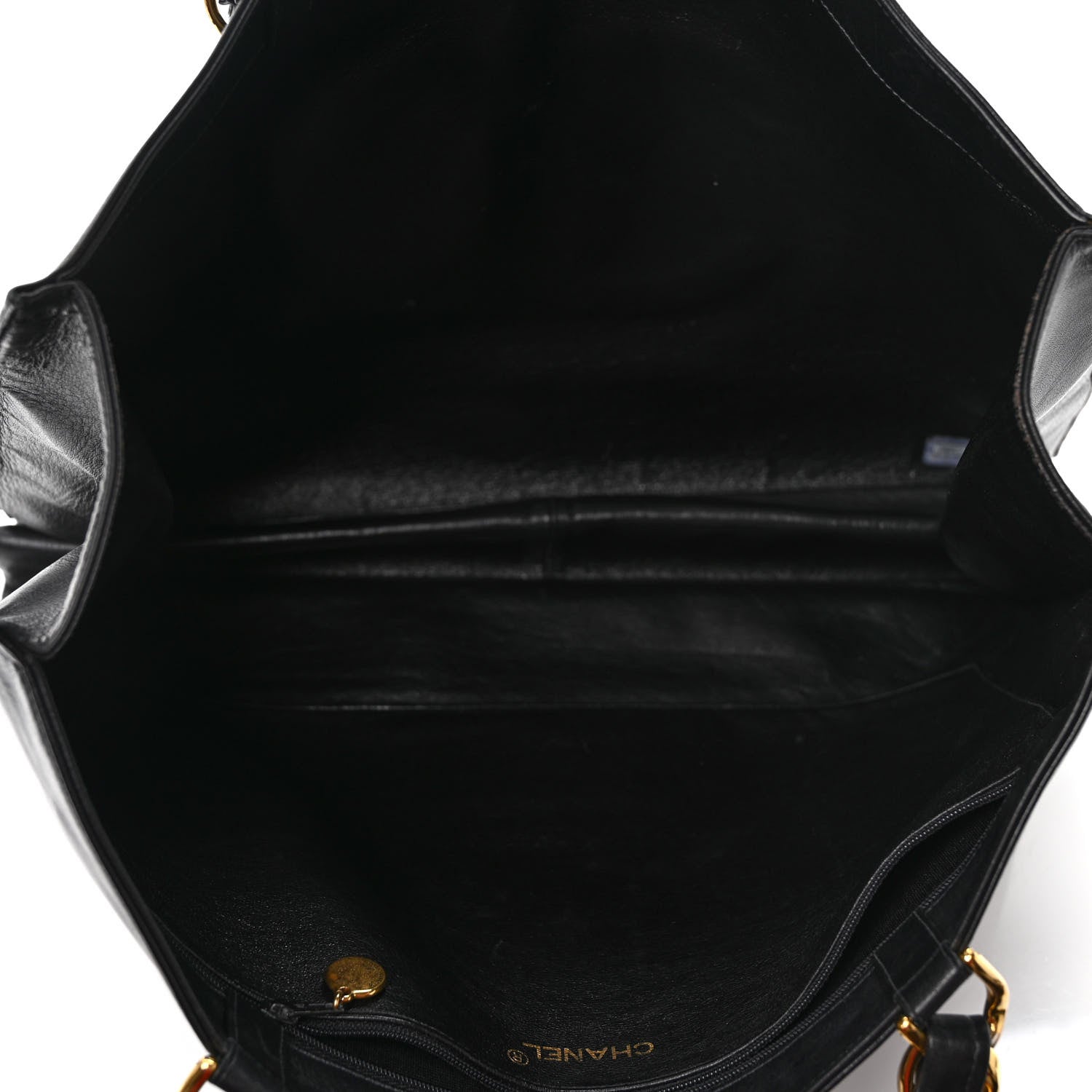Chanel Lambskin CC Tote Black 5 of 12