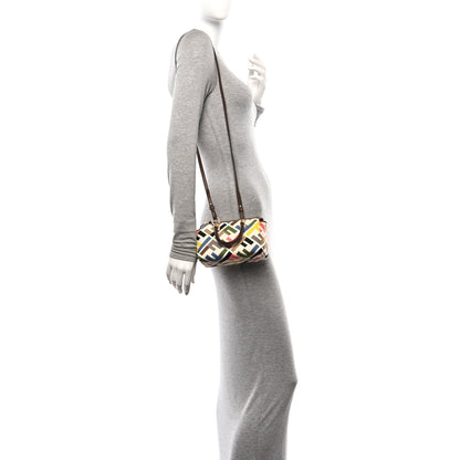 Fendi Canvas Vitello FF Multicolor Embroidered Mini By The Way Top Handle Boston Bag Multicolor 2 of 10