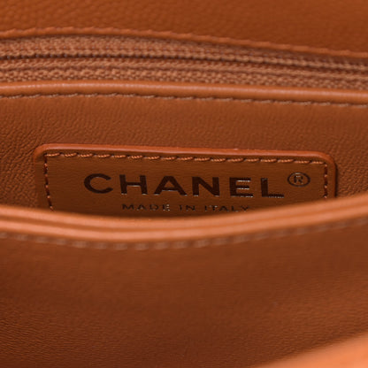 Chanel Caviar Quilted Extra Mini Coco Handle Flap Light Brown 5 of 8