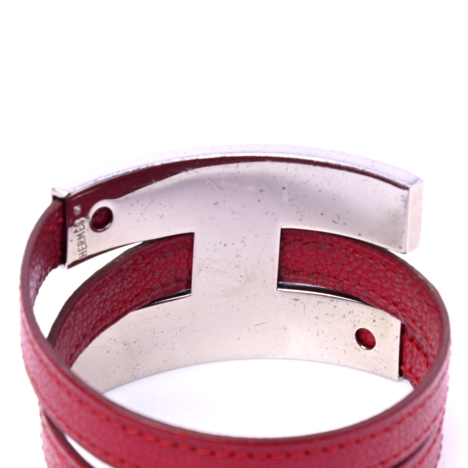 Hermes Chevre Mysore Pousse Pousse Bracelet Rouge Vif 3 of 5