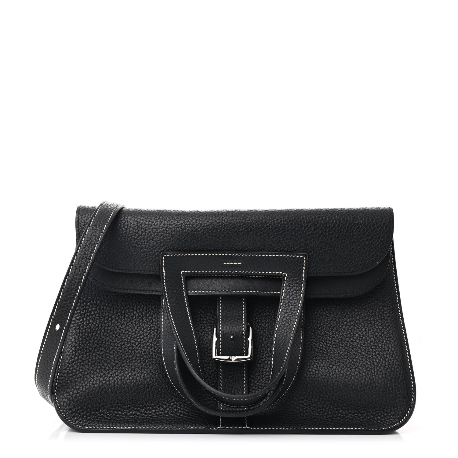 Hermes Taurillon Clemence Halzan 31 GM Black 1 of 12