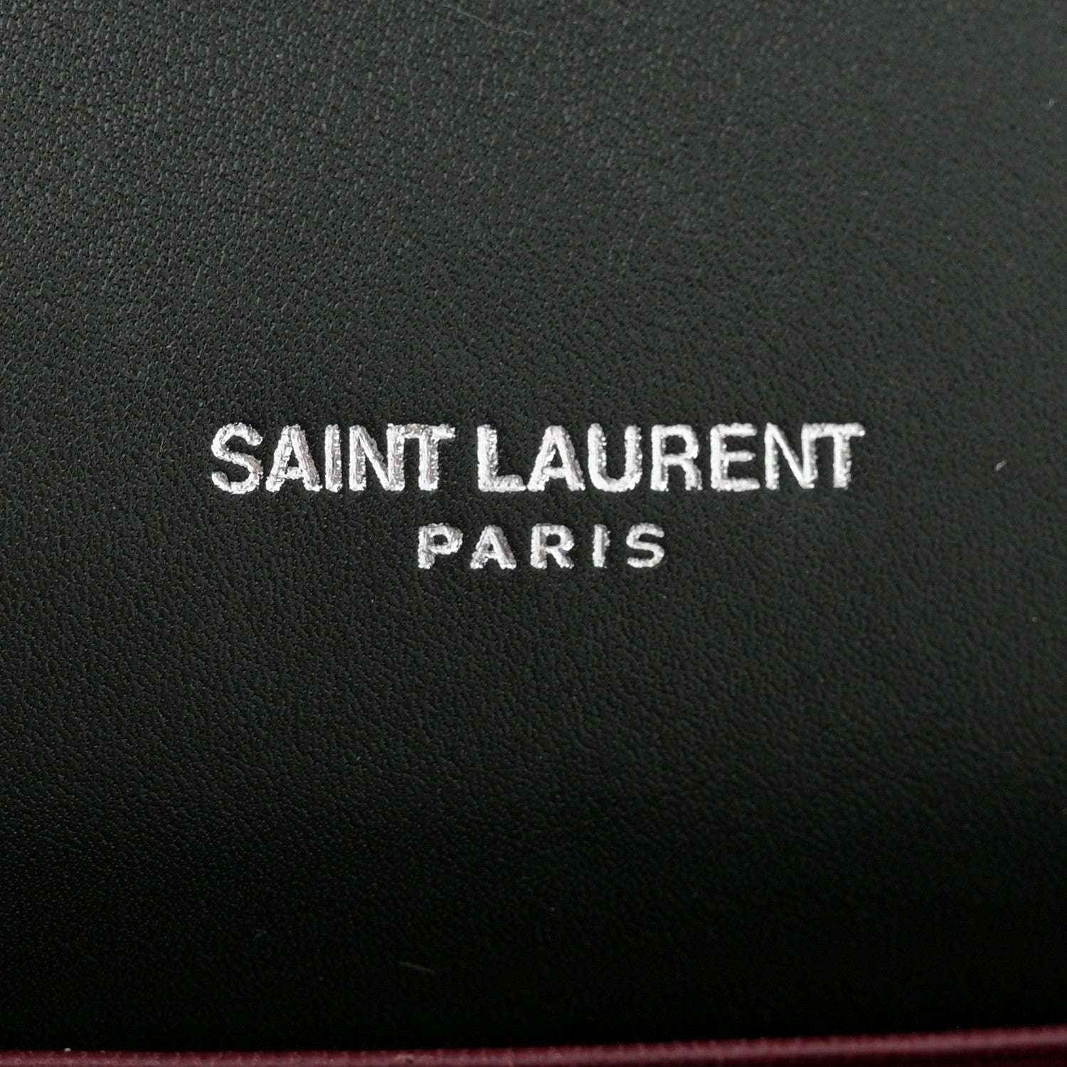 Saint Laurent Calfskin Lizard Embossed Monogram Cassandra Chain Wallet Black 6 of 11