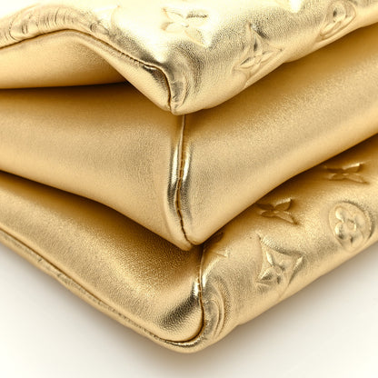 Louis Vuitton Lambskin Embossed Monogram Coussin PM Gold 9 of 10