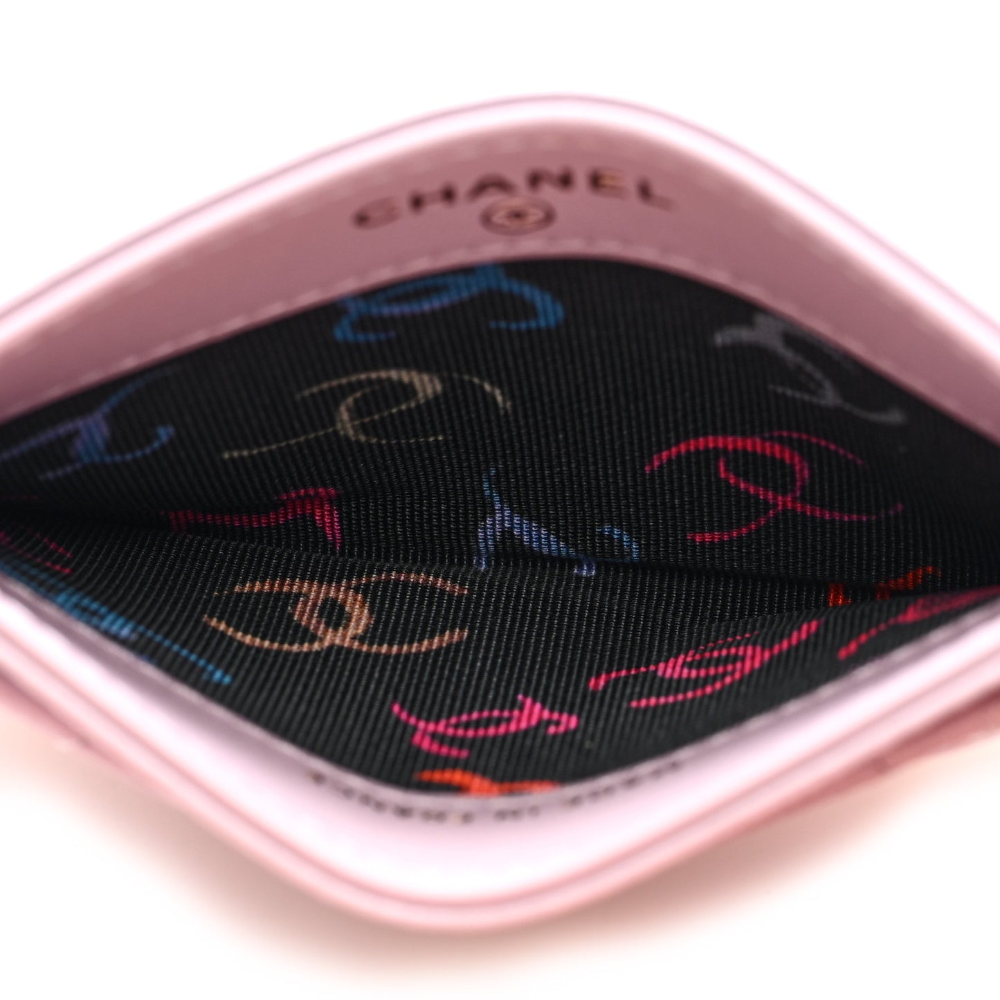 Caviar Quilted Card Holder Light Purple