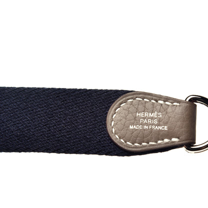Hermes Taurillon Clemence Amazone Evelyne TPM Etoupe Bleu Indigo 6 of 8