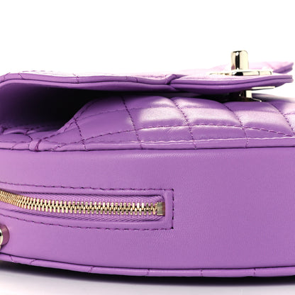 Chanel Lambskin Quilted CC In Love Heart Bag Purple 5 of 12