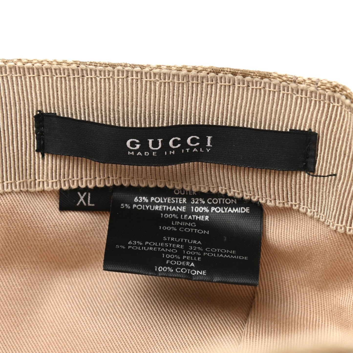 Monogram Web Baseball Hat XL Beige