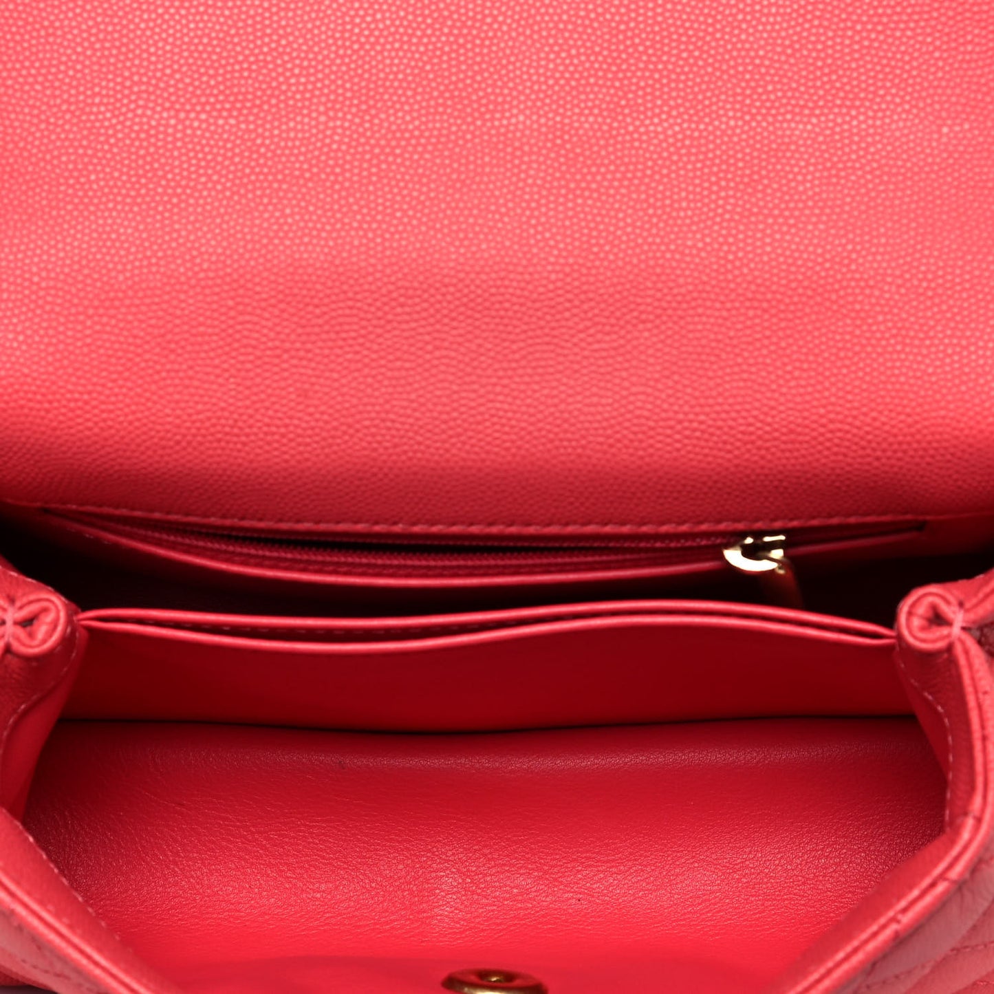 Caviar Lizard Embossed Quilted Mini Coco Handle Flap Pink