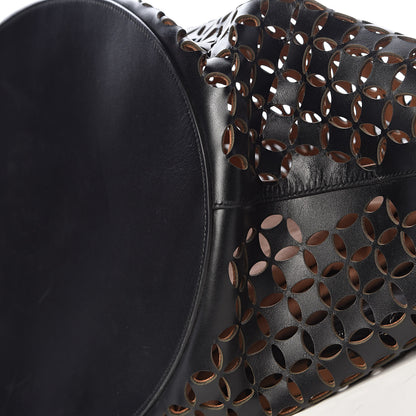 Alaia Calfskin Laser Cut Petale Tote Black 16 of 18