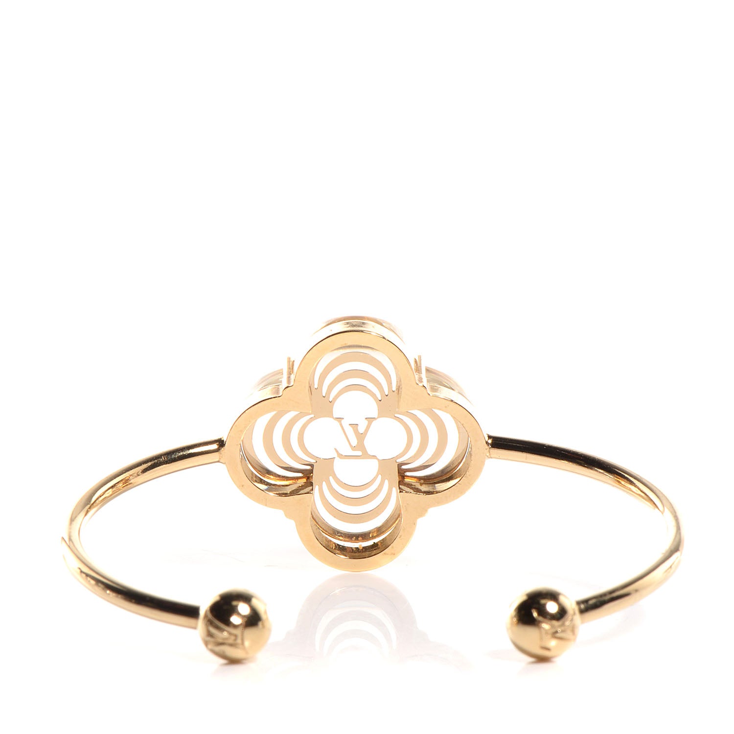 Louis Vuitton A La Folie Hoop Earrings Cuff Gold 4 of 4