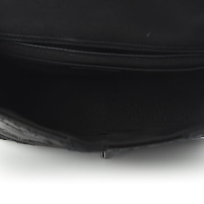 Chanel Tweed Patchwork Jumbo Single Flap Black 5 of 10