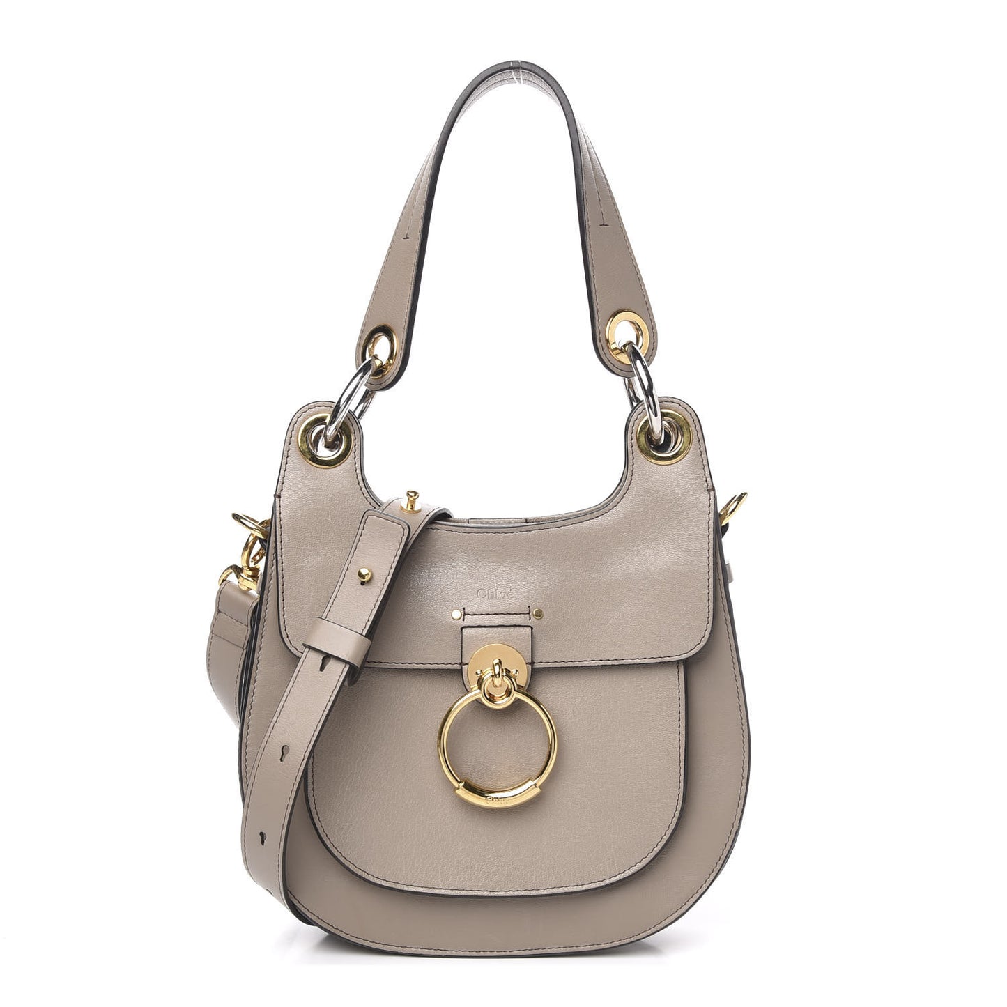Calfskin Medium Tess Hobo Motty Grey