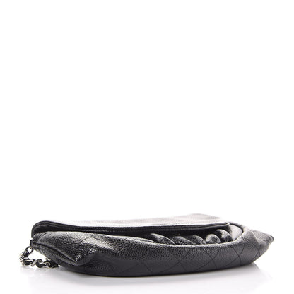 Chanel Caviar Half Moon Wallet On Chain WOC Black 4 of 9