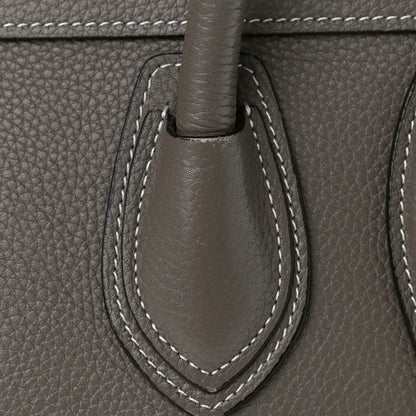 Celine Drummed Calfskin Micro Luggage Souris 11 of 13