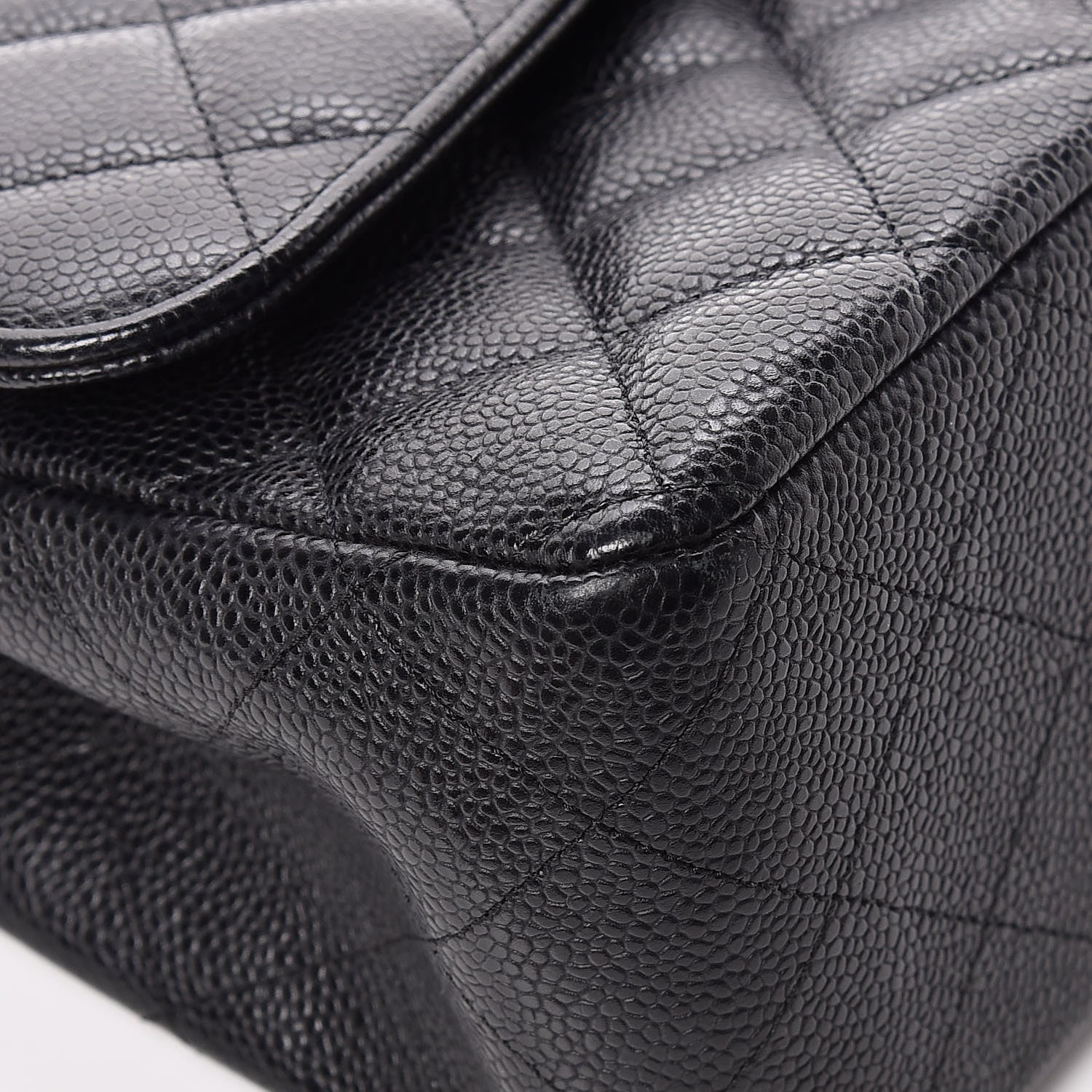 Chanel Caviar Quilted Jumbo Double Flap Black 13 of 19