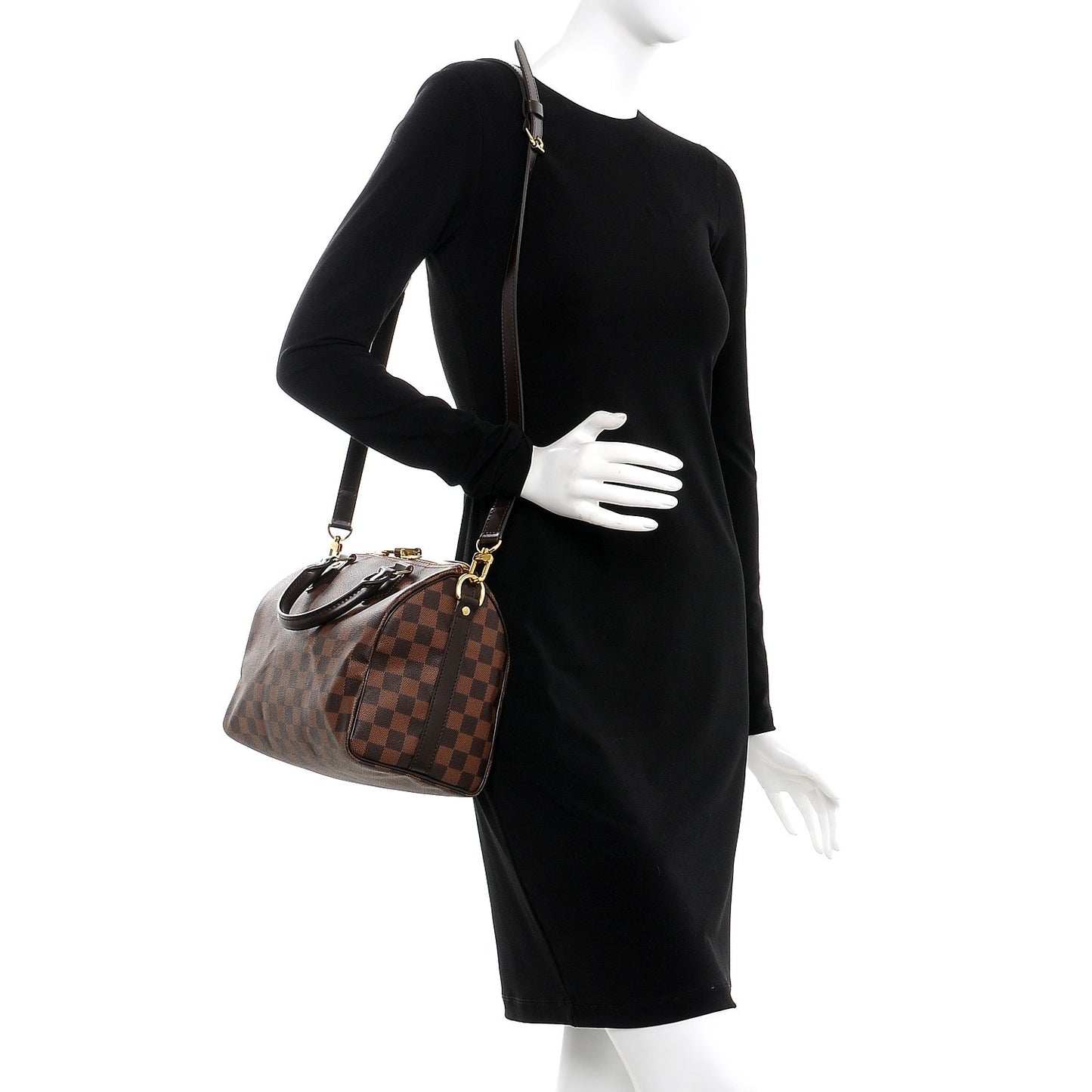 Damier Ebene Speedy Bandouliere 25