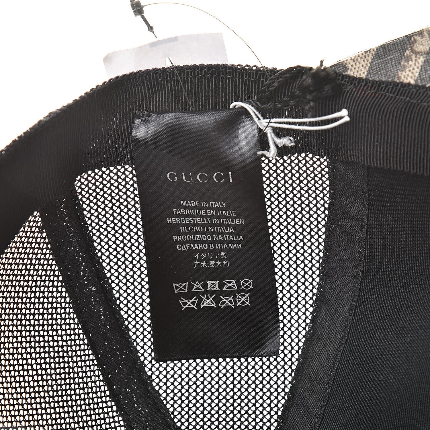 Gucci GG Supreme Monogram Caleido Baseball Hat M Black 7 of 8