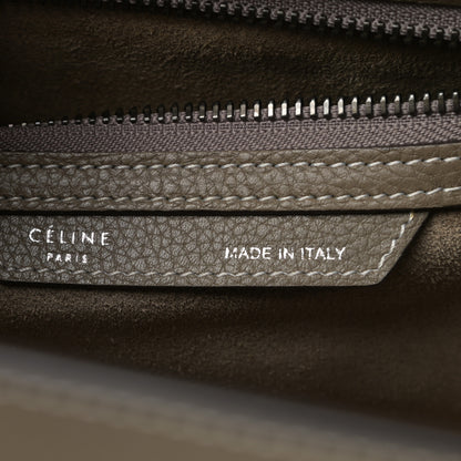 Celine Drummed Calfskin Micro Luggage Souris 6 of 8