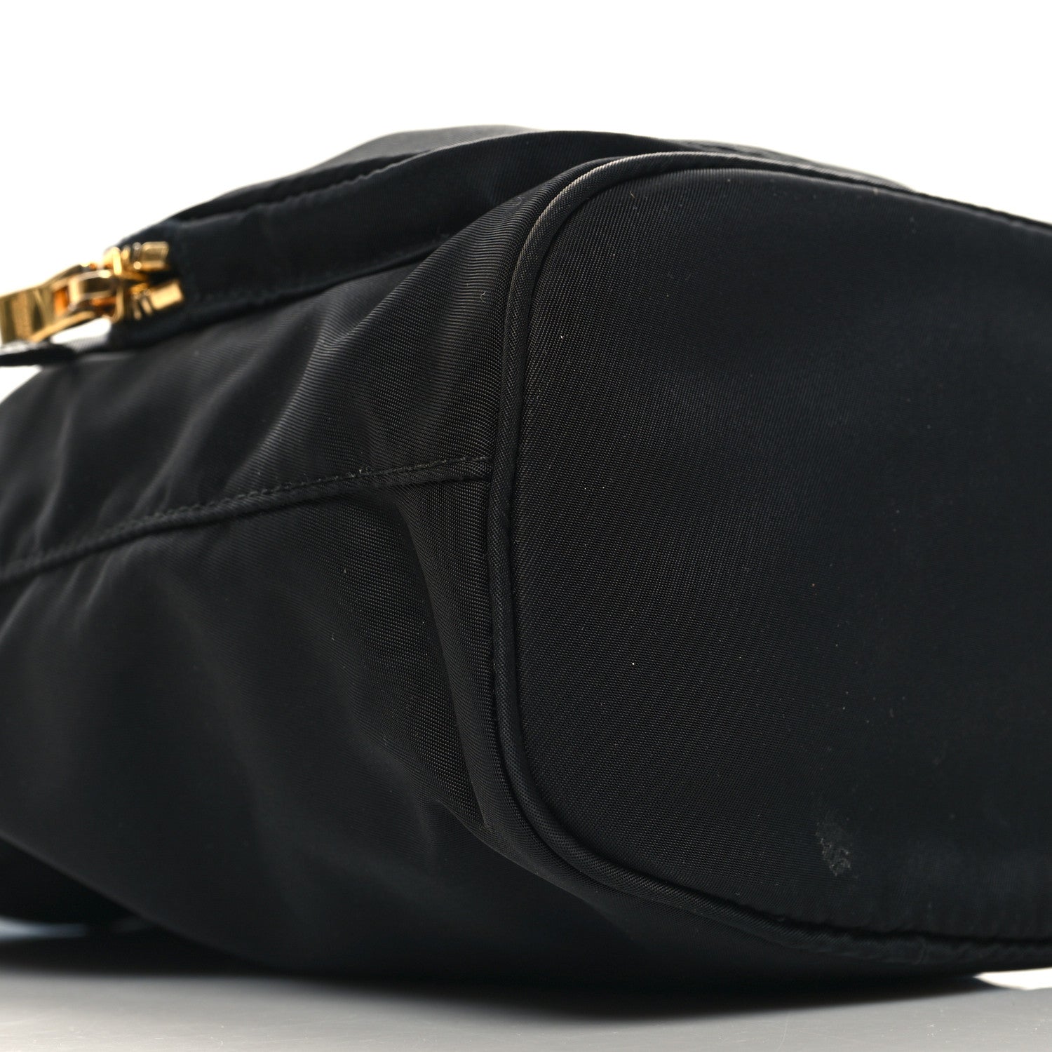 Prada Saffiano Tessuto Nylon Mini Bucket Crossbody Bag Black 9 of 11