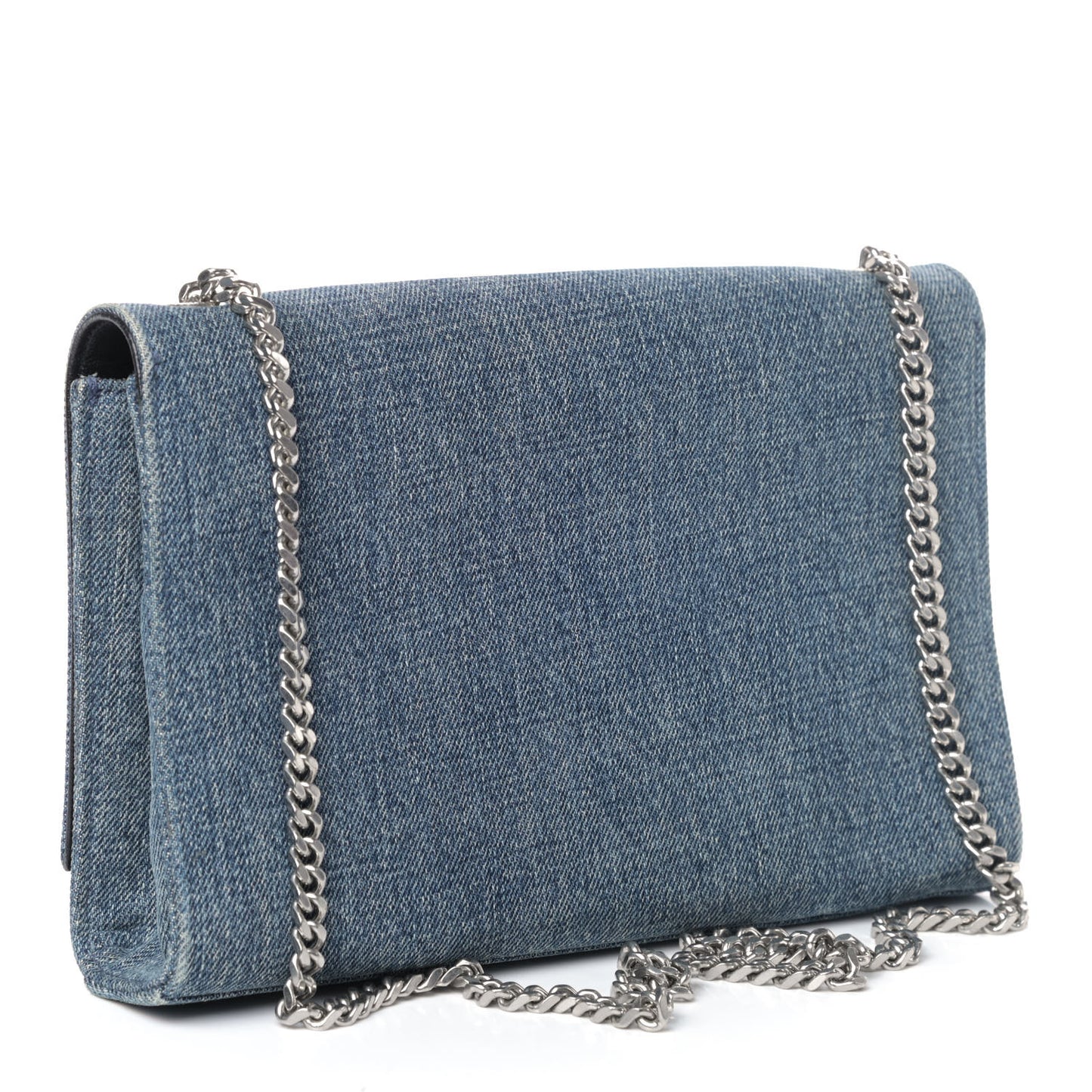 Denim Medium Classic Monogram Kate Satchel Light Blue