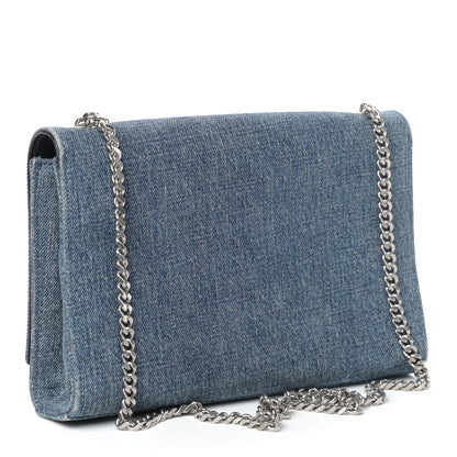 Saint Laurent Denim Medium Classic Monogram Kate Satchel Light Blue 2 of 4