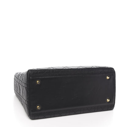Christian Dior Lambskin Cannage Medium Lady Dior Black 3 of 9