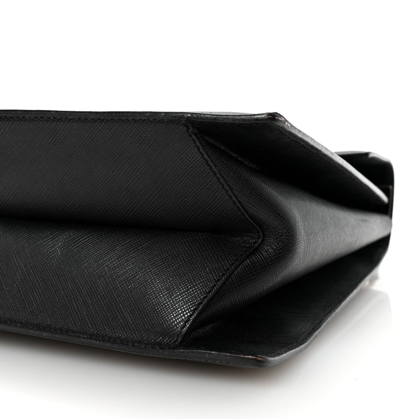 Calfskin Gancini 2-Way Top Handle Bag Black