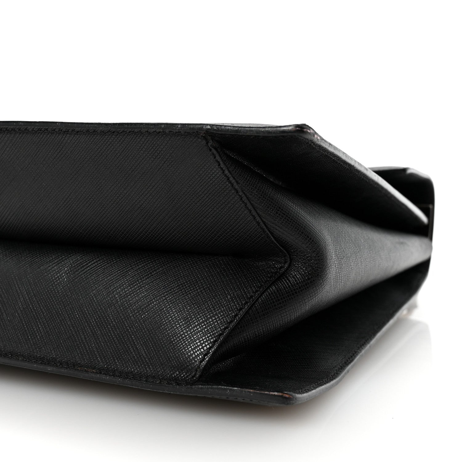 Salvatore Ferragamo Calfskin Gancini 2-Way Top Handle Bag Black 9 of 9