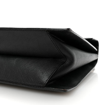 Salvatore Ferragamo Calfskin Gancini 2-Way Top Handle Bag Black 9 of 9