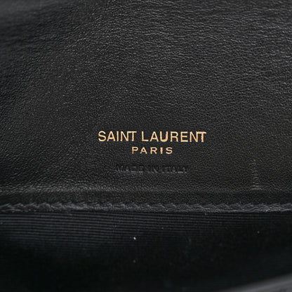 Saint Laurent Crocodile Embossed Monogram Phone Holder Crossbody Black 6 of 10