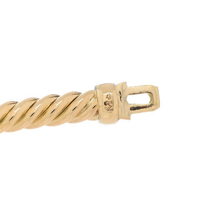 David Yurman 18K Yellow Gold 2.6mm Sculpted Cable Necklace 5 of 5
