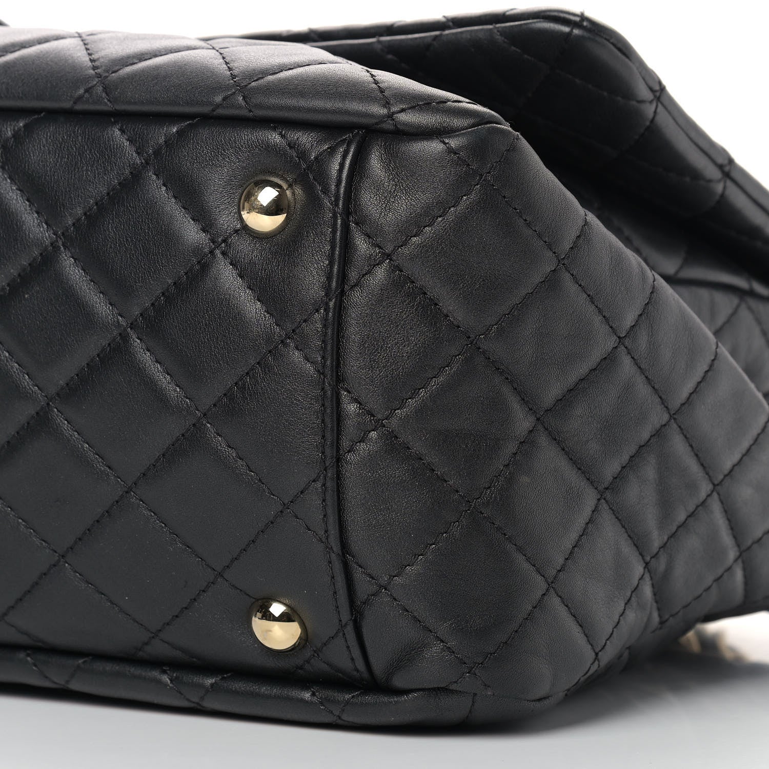 Chanel Calfskin Quilted XXL Travel Flap Bag Black 9 of 12