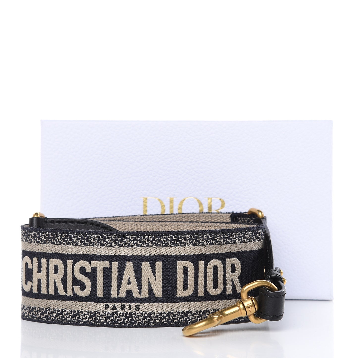 Canvas Embroidered Shoulder Strap Blue