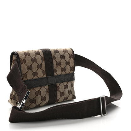 Gucci GG Monogram Buckle Belt Bag Dark Brown 3 of 12