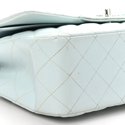 Chanel Caviar Quilted Jumbo Double Flap Light Blue 8 of 12