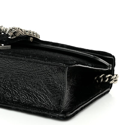 Gucci Velvet Skipper Crystal GG Monogram Small Dionysus Shoulder Bag Black Black Diamond 10 of 10