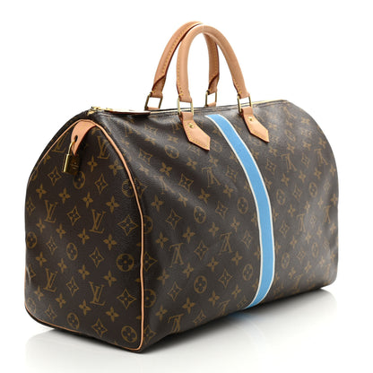 Louis Vuitton Monogram My LV Heritage Speedy 40 Blue White 3 of 11