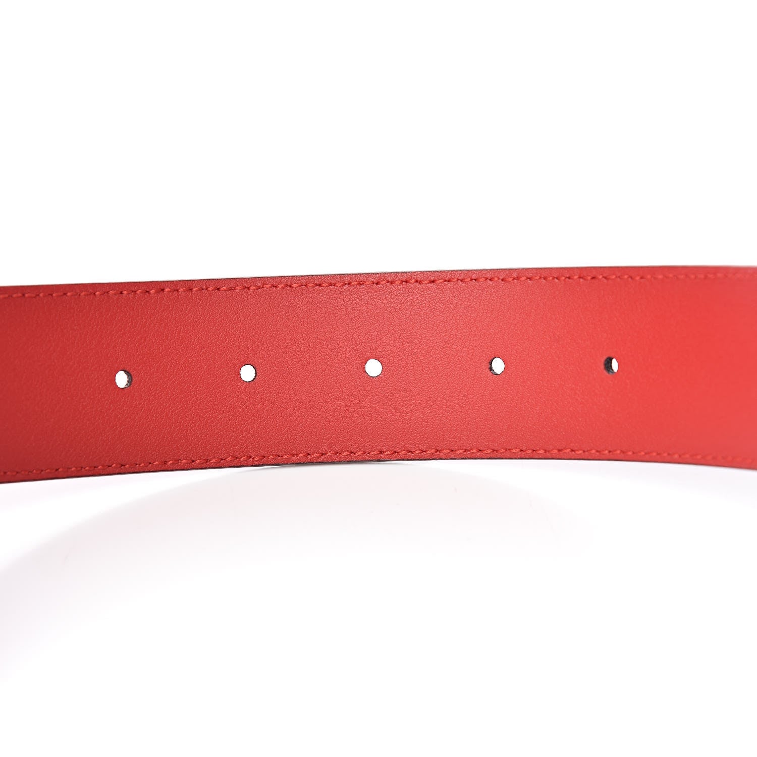Gucci Moon Calfskin Interlocking G 37mm Belt 80 32 Vibrant Red 6 of 7