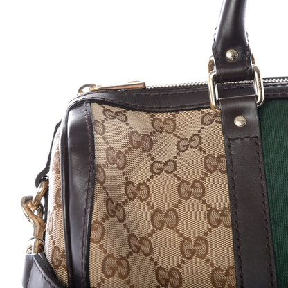 Gucci Monogram Vintage Web Medium Boston Dark Brown 11 of 12