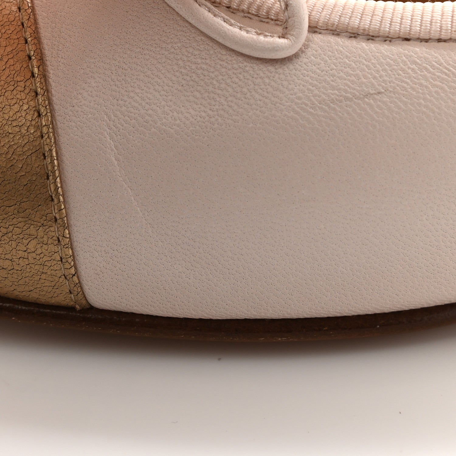 Chanel Lambskin Cap Toe Ballerina Flats 39.5 Beige Gold 9 of 10
