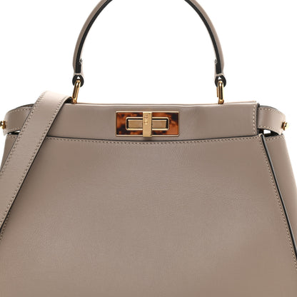 Fendi Vitello Seta Plexiglass Tortoise Medium Peekaboo Iconic Satchel Tortora 9 of 11
